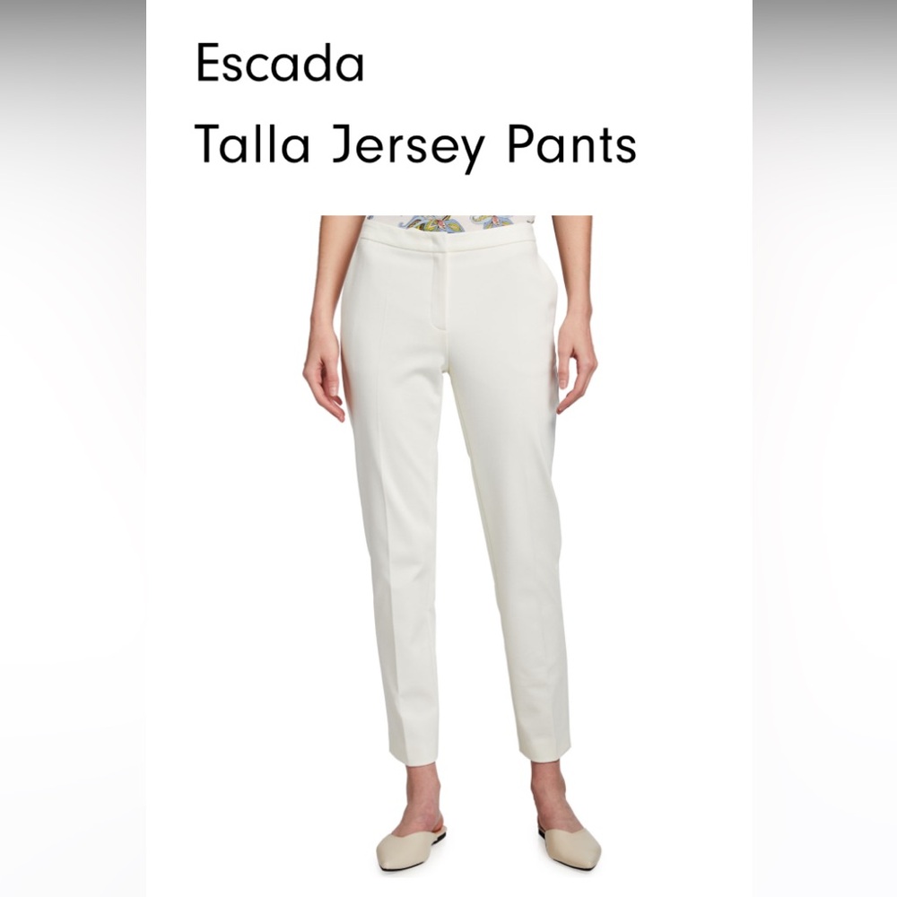 Escada Cream Ankle Pants
